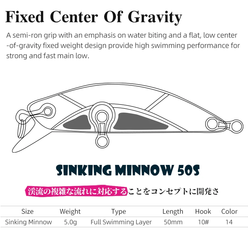 TSURINOYA Sinking Minnow Mini  – Fishing Lure Crankbait Bewertung und Preis