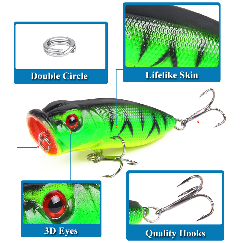 6pcs 6colors（opp bag）/5pcs 5co – Fishing Lure Topwater Bewertung und Preis